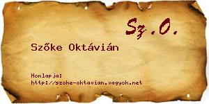Szőke Oktávián névjegykártya